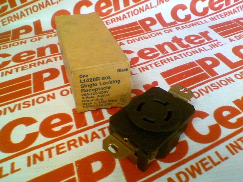 RECEPTACLE SINGLE 20AMP 3POLE 4WIRE 125/250V BLACK