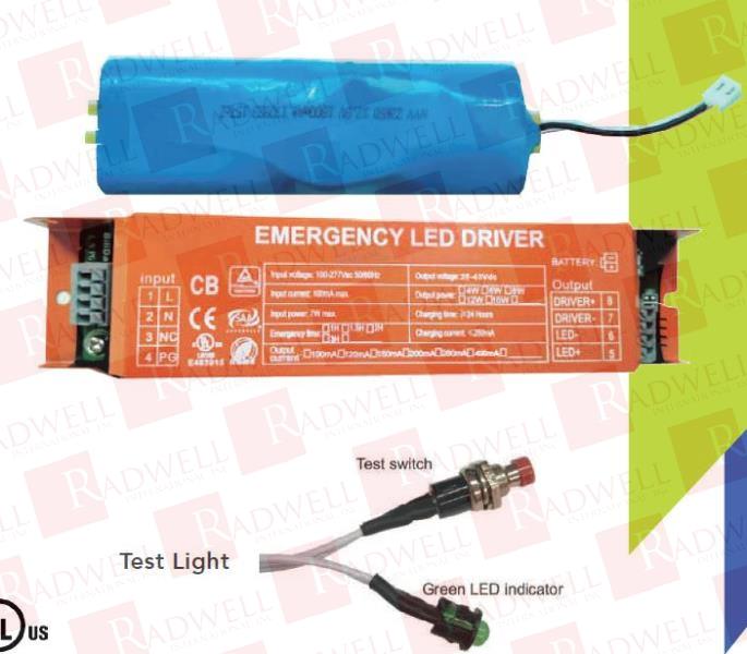 LED, EMERGENCY BACK-UP DRIVER, WITH 15W OUTPUT, 100-277 VAC INPUT