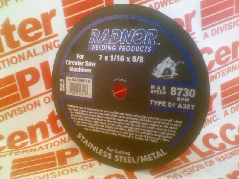 CUT OFF WHEEL 7X1/16X5/8IN
