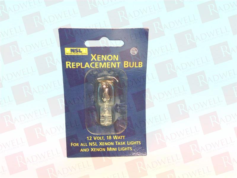 REPLACEMENT BULB , 12 VOLTS, 18 WATT , FOR ALL NSL XENON TASK AND MINI LIGHTS