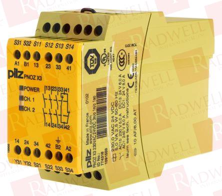 PILZ PNOZ X3P 24VDC 24VAC 3N/O 1N/O 1SO