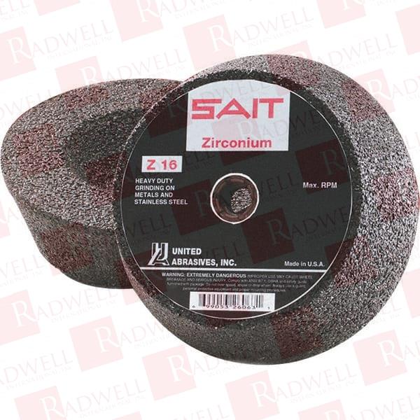 6" DIAM X 2" THICK, R HARDNESS, 16 GRIT SURFACE GRINDING WHEEL ZIRCONIA ALUMINA, TYPE 11, VERY COARSE GRADE, 6,050 MAX RPM, RESINOID BOND