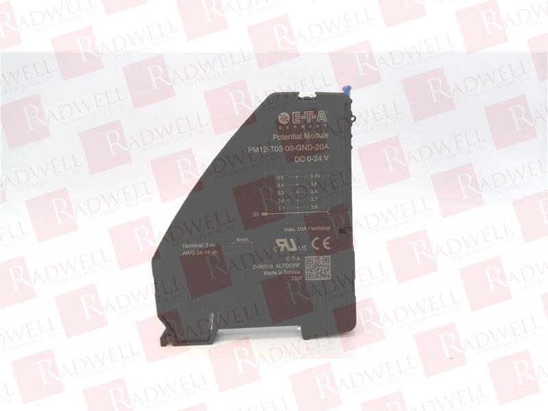 E-T-A CIRCUIT BREAKERS PM12-T03-00-GND-20A