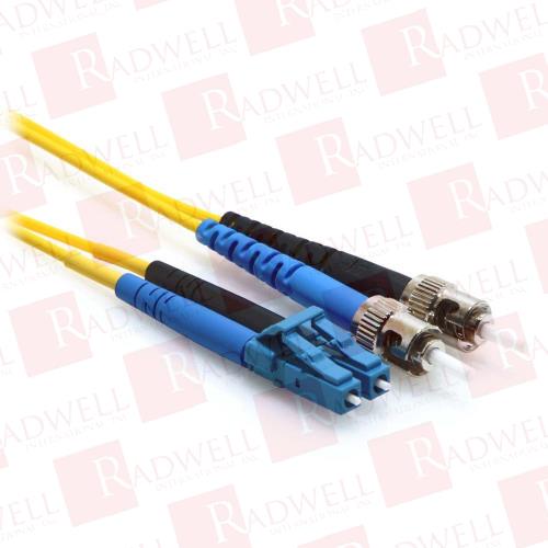 FIBER PATCH CABLE, LC/ST, DUPLEX, OS1 9/125, SINGLE MODE, 3M, YELLOW, RISER RATED JACKETING (OFNR), 1.8MM CABLE DIAMETER, TYPE A-B POLARITY, 1310-1550 NM, 0.25-0.35 KB/DM
