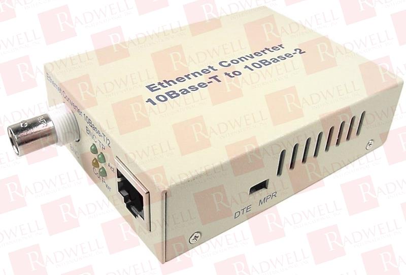  , CONVERTER / ETHERNET MEDIA, 10BASE-T TO 10BASE-2, 5 VDC
