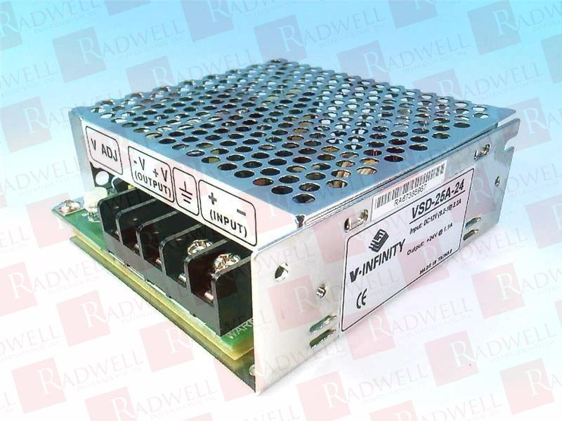 POWER CONVERTER, INPUT 9.2-18VDC, OUTPUT 1.1AMP 26.4W 24VDC, PANEL MOUNT