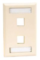 CONNECTOR WALL PLATE; SERIES:MODERNA; ACCESSORY TYPE:CONNECTOR WALL PLATE; FOR USE WITH:UNICOM SINGLE PORT MODULES; NO. OF MODULE SPACES:1; CONNECTOR