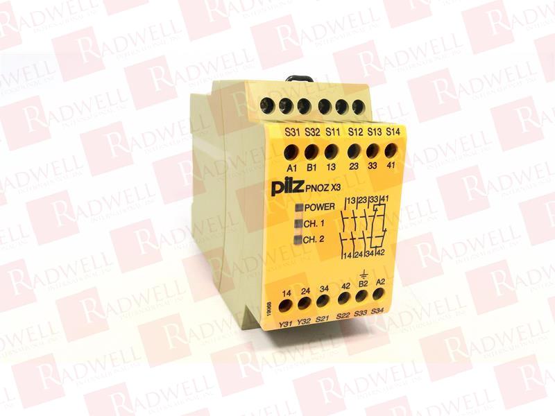 PILZ PNOZ X3 120VAC/24VAC/DC 3N/O 1N/C 1SO