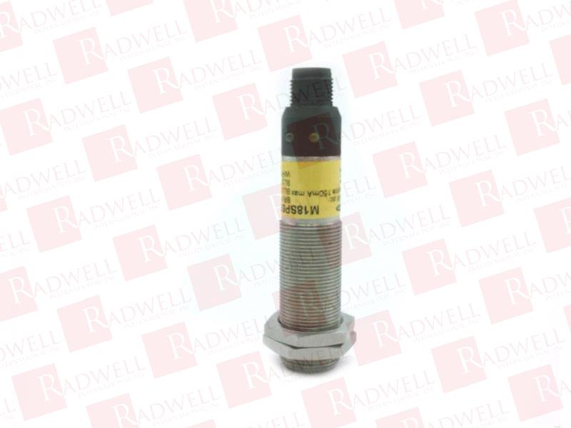 M18SP6FF100Q
SENSOR
48675 - EZ-BEAM M18 SERIES: FIXED FIELD
RANGE: 100 MM
INPUT: 10-30 V DC
OUTPUT: COMPLEMENTARY PNP
EURO M12 4-PIN INTEGRAL QD
FACTORY WARRANTY MAY NOT APPLY.    
