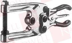 725.75 KG LOAD CAPACITY, 2-1/4" THROAT DEPTH, 9-3/4" OAL, CARBON STEEL, C STYLE PLIER CLAMP 1-3/4" MAX JAW CAPACITY, 3/8-24 SPINDLE, 1.22" OPEN THROAT HEIGHT, ORANGE HANDLE, SPINDLE END