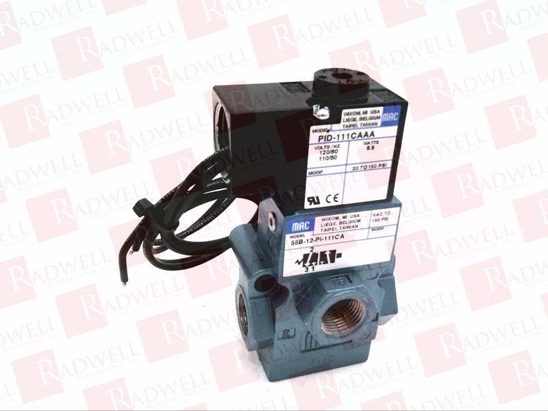 MAC VALVES INC 55B-12-PI-111CA