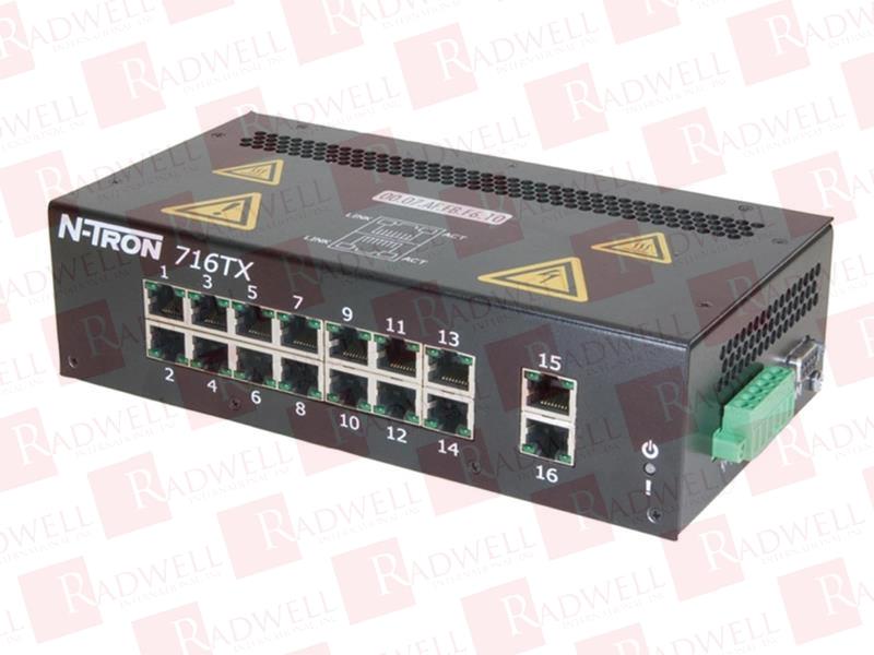 FULLY MANAGED INDUSTRIAL ETHERNET SWITCH, 16 PORT, RJ45, 10/100 BASETX, DIN-RAIL, 10-30 VDC