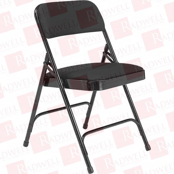 PACK OF (4), 18-3/4" WIDE X 20-1/4" DEEP X 29-1/2" HIGH, FABRIC FOLDING CHAIRS WITH FABRIC PADDED SEAT MIDNIGHT BLACK