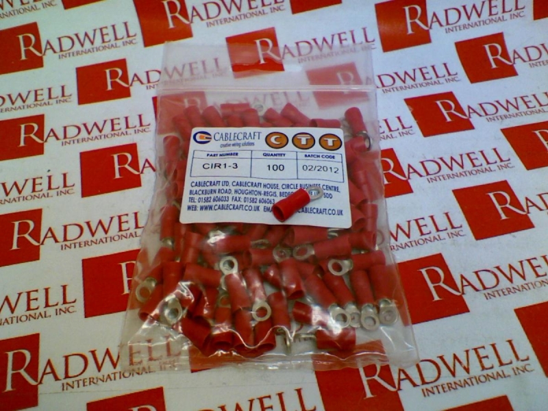 RING TERMINAL RED PRE INSULATED 3MM PACK OF 100