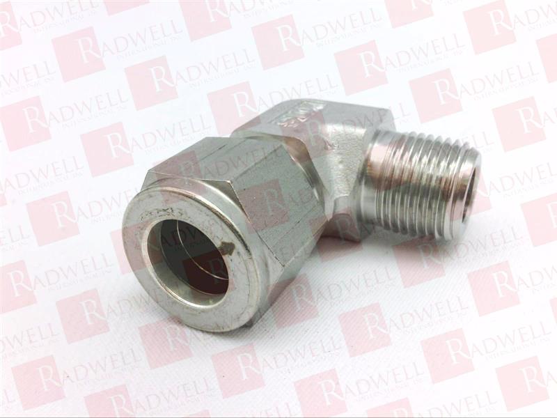MALE ELBOW, 1/2 - 3/8 (TUBE OD - MALE NPT ), DOUBLE FERRULE, 316SS