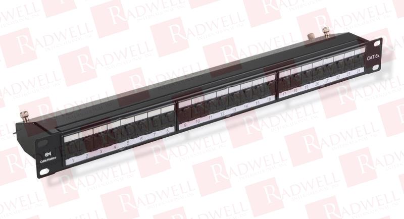 PATCH PANEL, RACKMOUNT OR WALLMOUNT, 24-PORT, CAT6A SHIELDED, RJ45