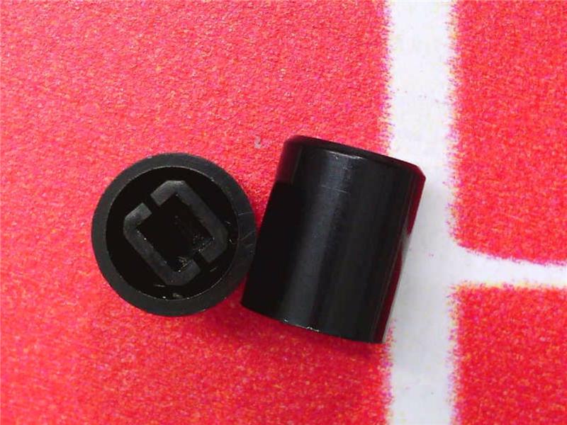 CAP PUSHBUTTON ROUND BLACK F SERIES