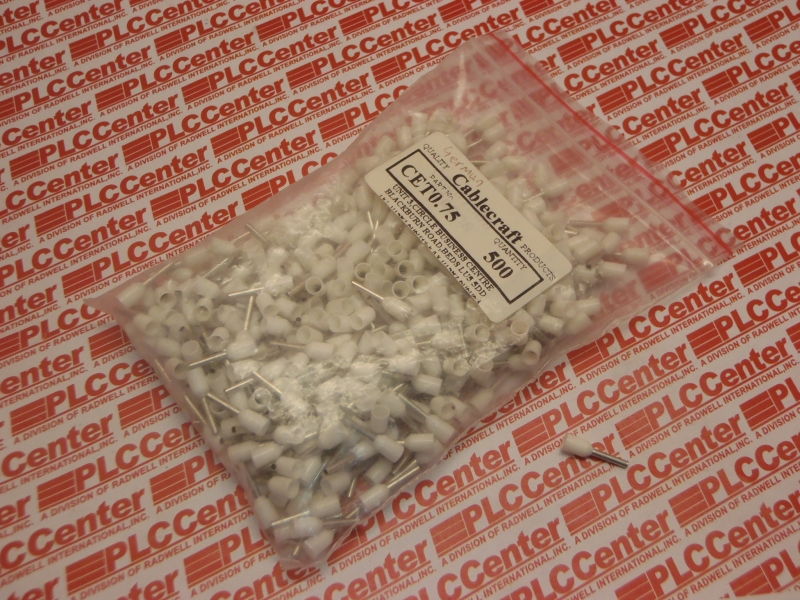 CORD ENDS WHITE 0.75MM 500/PACK