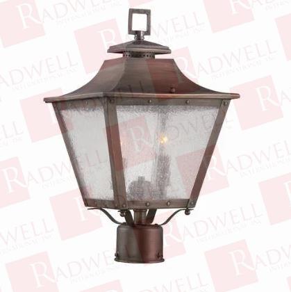 LAFAYETTE 2 LIGHT OUTDOOR POST LIGHT WITH SEEDY GLASS SHADE COPPER