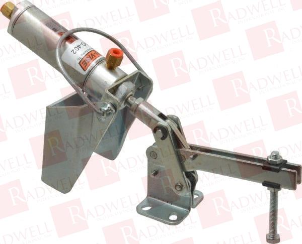 400 LB INNER HOLD CAPACITY, HORIZ MOUNT, AIR POWER HOLD-DOWN TOGGLE CLAMP 1/8 NPTF PORT, 100° BAR OPENING, 2-3/16" HEIGHT UNDER BAR