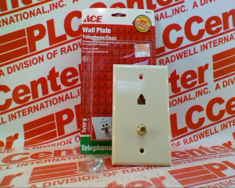 WALL PLATE TELEPHONE /COAX IVORY