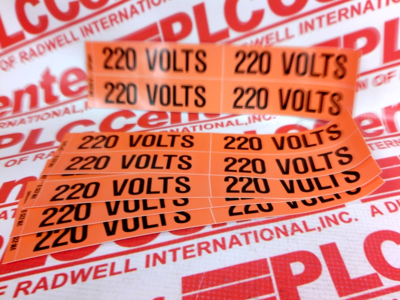 VOLTAGE MARKERS 220 VOLTS 5/PACK