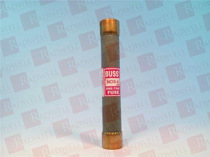 NOS6
FUSE
6AMP
600V
CLASS H
ONE TIME USE
FACTORY WARRANTY MAY NOT APPLY.    