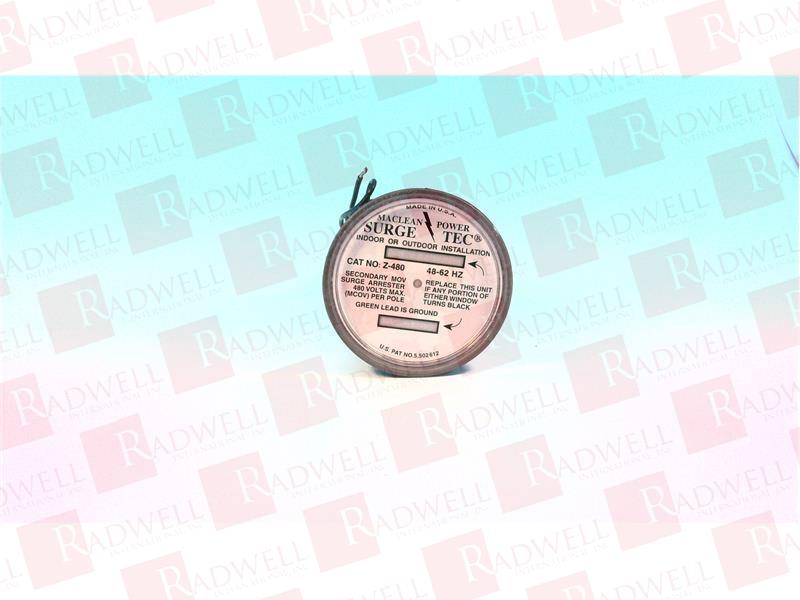  , SECONDARY SURGE ARRESTER, 480 V MAX, 48/62 HZ, INDOOR/OUTDOOR, 3 POLE, 18 IN LEAD WIRE