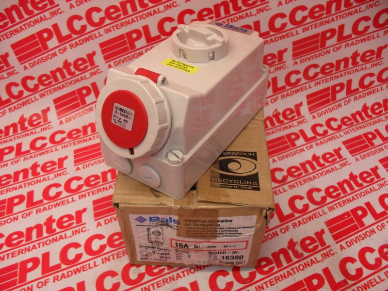 SOCKET WALL MOUNT SWITCHED 16AMP 6P+PE 400VAC