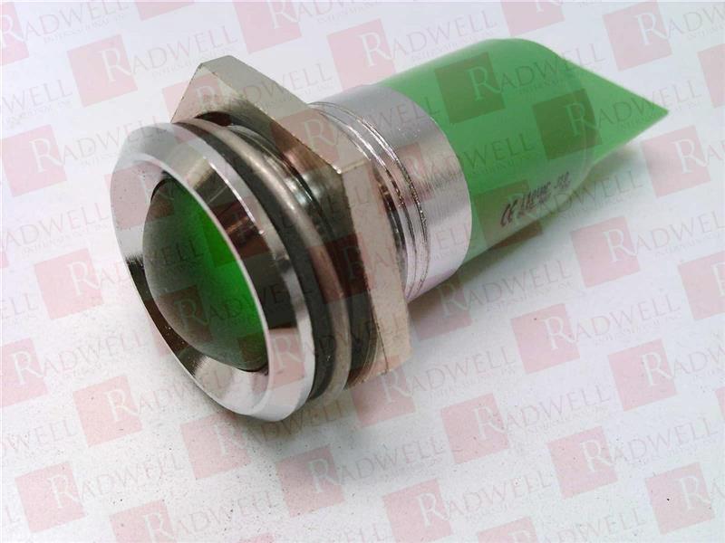 LED INDICATOR 110V GREEN 16MM SATIN CHROME