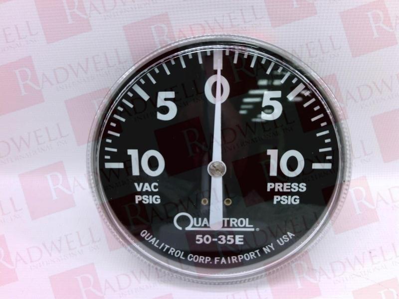 PRESSURE CONTROL INDICATOR, 1/4-18 NPT THREAD MOUNT, -10 TO +10 PSI, -40 TO 82 C, 3.5 INCH DIAL FACE, STEEL OUTER CASE