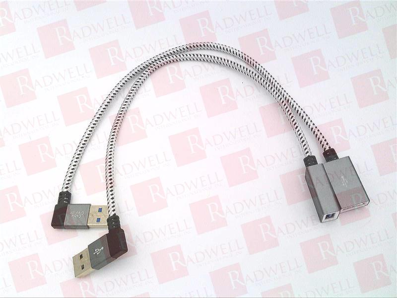 2-PACK USB 3.0 EXTENSION CABLE,USB 3.0 A MALE RIGHT ANGLE TO USB 3.0 A FEMALE,ALUMINUM ALLOY SHELL CABLE,1FT CABLE,SPACE GREY,2/PACK