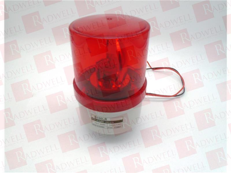 REVOLVING WARNING LIGHT, RED, 24VDC, LED, 120-140RPM, W/BUZZER