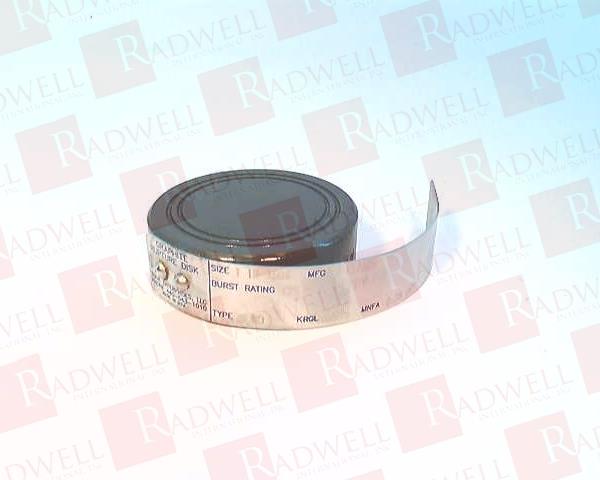 GRAPHITE RUPTURE DISK, SIZE 1 INCH-150#, MONO TYPE, 125 PSIG BURSTING RATING AT 72 DEGREES FAHRENHEIT, 0.26 KRGL, 0.78 IN2 MNFA, PTG19 MTL
