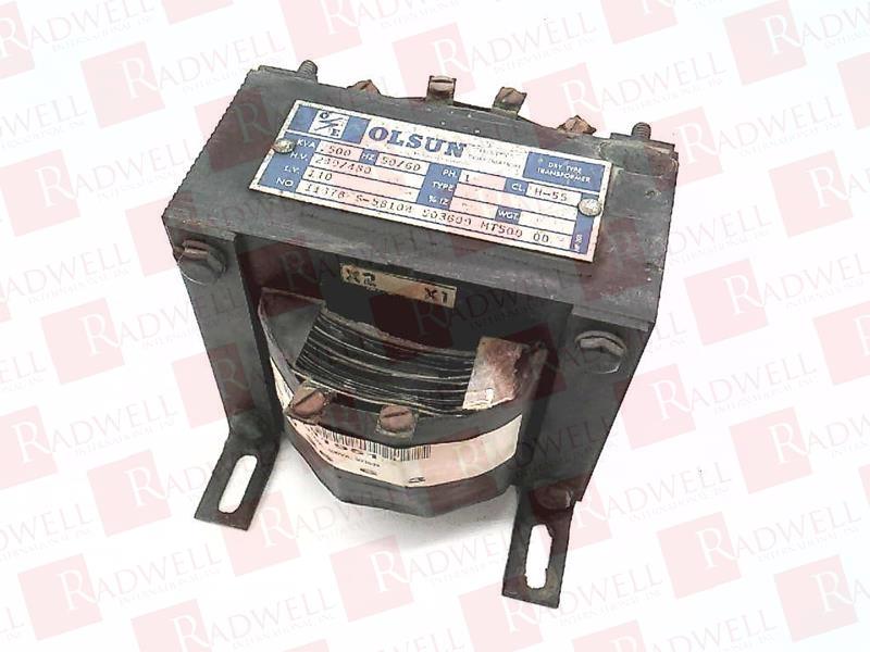  , DRY TRANSFORMER, CLASS H-55, 1PHASE, 500KVA, 240/480VAC, 50/60HZ