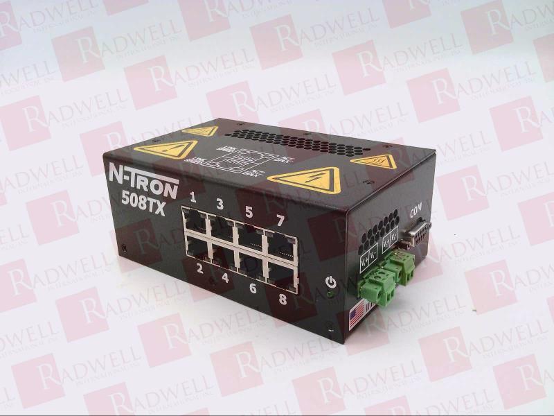 INDUSTRIAL ETHERNET SWITCH, 8 PORT 10/100BASETX, DIN-RAIL WITH N-VIEW FIRMWARE OPTION