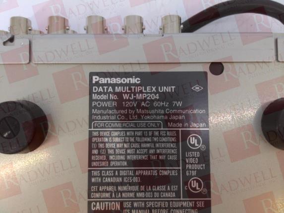 MATSUSHITA ELECTRIC WJ-MP204