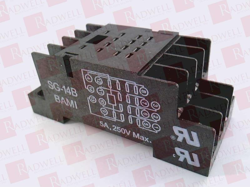 RELAY SOCKET, DIN RAIL MOUNT, SOCKET, 14 TERMINAL BLADE