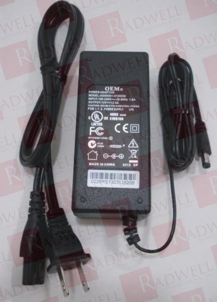 ADAPTER, POWER SUPPLY, OUTPUT 2.5AMP 12V, INPUT1.0AMP 100-240VAC 50/60HZ
