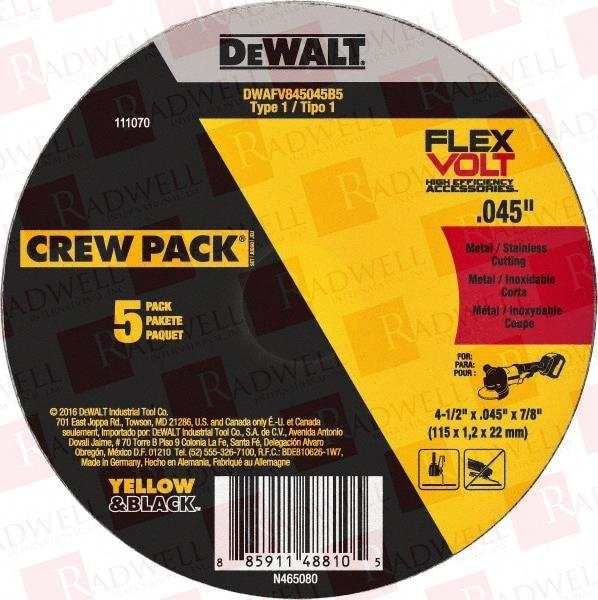 STANLEY BLACK & DECKER DWAFV845045B5