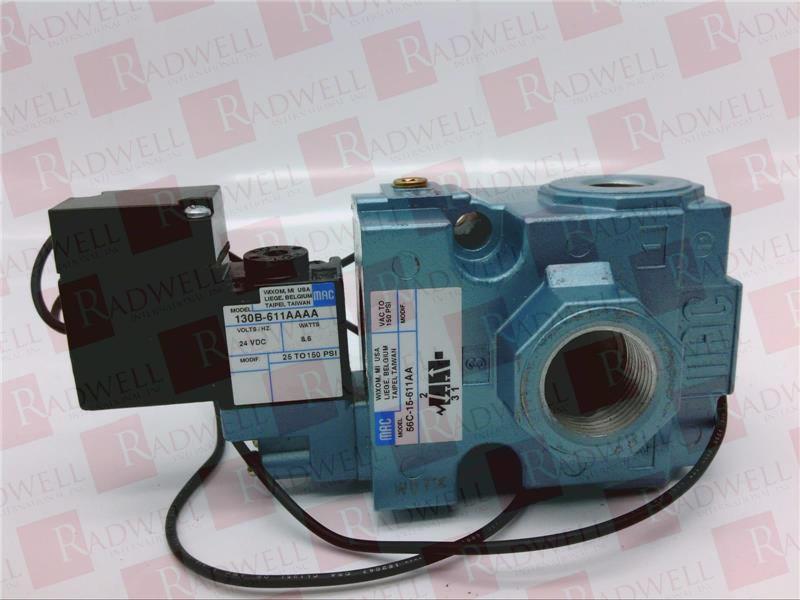 MAC PRODUCTS,56C-15-611AA,56C15611AA,SOLENOID VALVE,24VDC,150PSI,8.5W