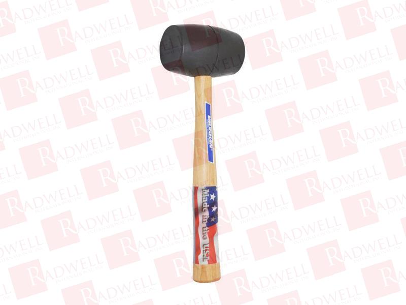 1-1/4 LB HEAD RUBBER MALLET 10-5/8" OAL, WOOD HANDLE