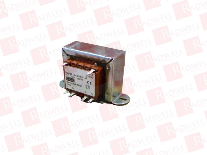  , TRANSFORMER, 2X6V, 20VA, 230VAC, 50/60HZ