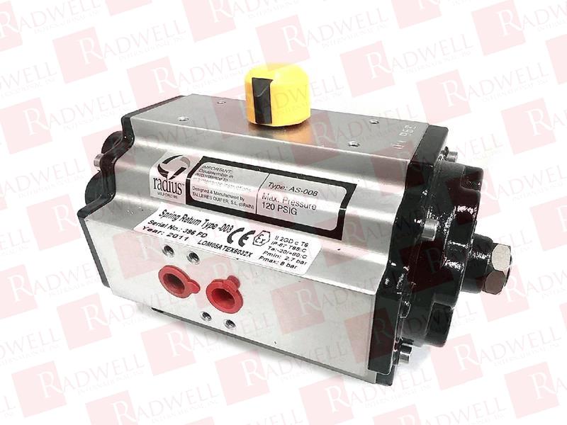 PNEUMATIC ACTUATOR VALVE, MAX PRESSURE 120 PSIG