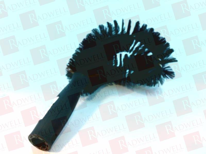 PIPE BRUSH, POLYPROPYLENE, HANDLE 4 IN, BRUSH 11 IN, CURVED TUBE, PLASTIC, BLACK
