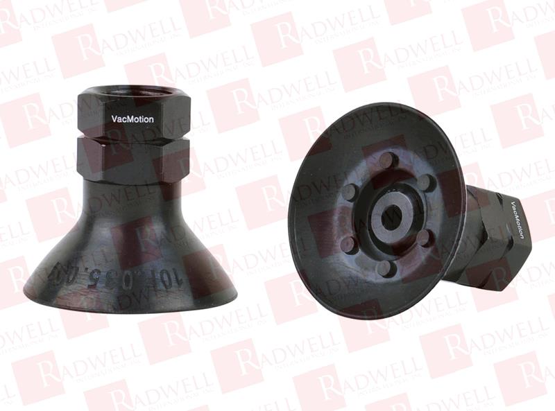 10F.035.001.01-14F - 35 MM FLAT SUCTION CUP WITH CLEATS, NBR, WITH 1/4"" FEMALE NPT FITTING