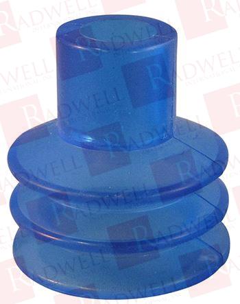  , VACUUM CUP, DOUBLE BELLOWS, 1.25 OD, BLUE VINYL, NPT THREAD