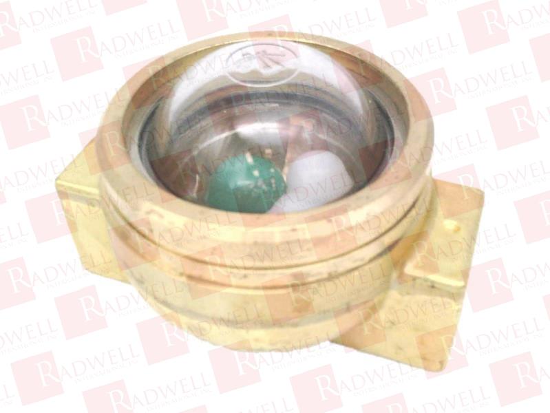 FLOW INDICATOR, 3/8 INCH NPT SIZE, 1.5-7.5 GPM OPTIMAL OPERATING RANGE, BRASS BODY, CLEAR DOME COVER, 180 DEGREE FLOW VISIBILITY