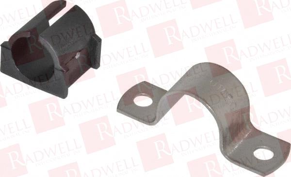 3/4" TUBE, GRADE 304 STAINLESS STEEL, TUBE STRAP WITH CUSHION 2 MOUNTING HOLES