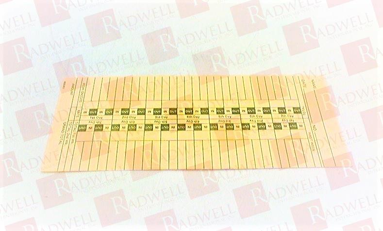 TIME CARDS, 1000 CARDS PER BOX, SIZE: 3 1/2 X 9, 1 SIDE, GREEN INK, BI-WEEKLY, SAME AS SIMPLEX PART NUMBER: 1950-9341, PRICE (BOX OF 1000)